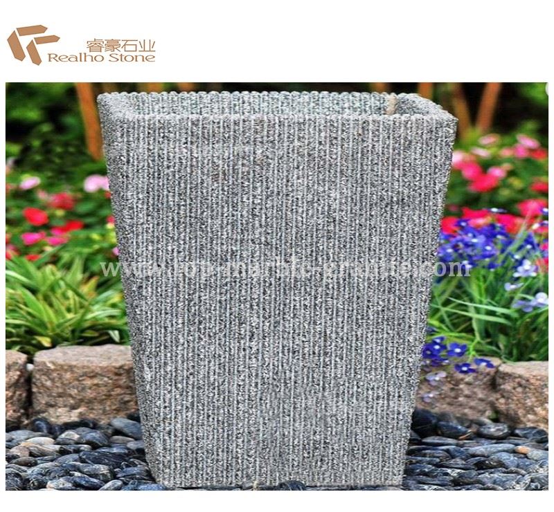 flower pot with chiselled finish