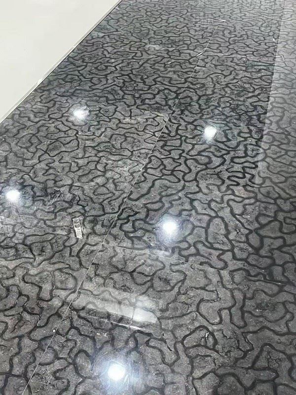 black marble floor tile