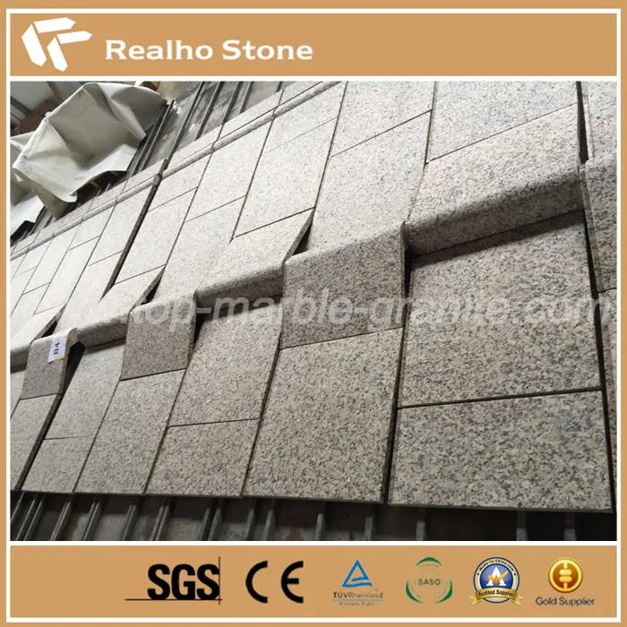 Granite Tile Wall Cladding Design Flamed China Rosa Porrino Xili Red For Project