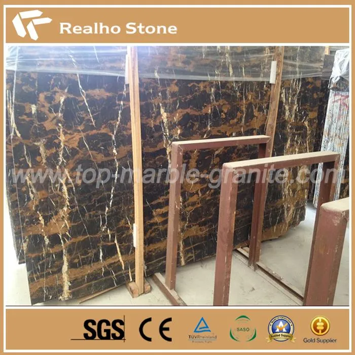 Afghanistan Black Portoro Gold Marble 