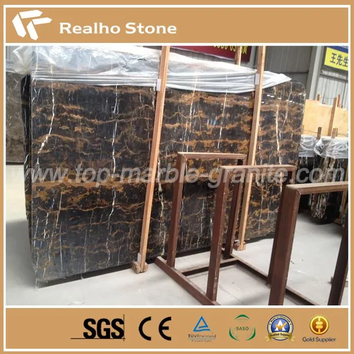 Afghanistan Black Portoro Gold Marble 