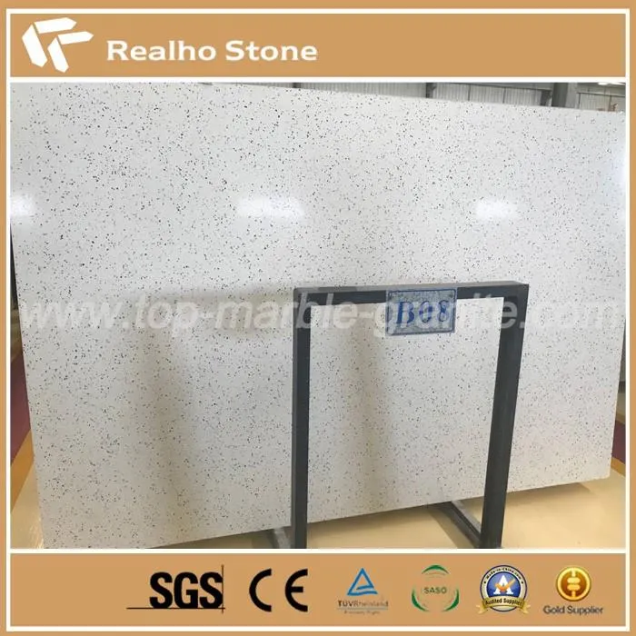 White And Grey Cement Terrazzo Slabs
