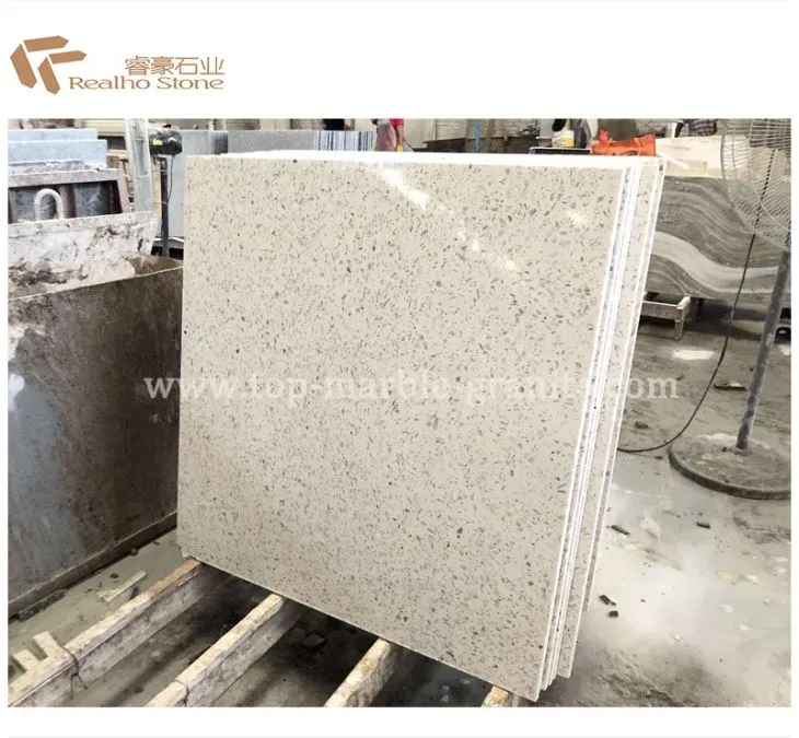 White Cement Terrazzo Flooring Tiles