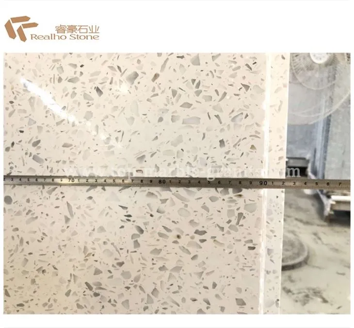 White Cement Terrazzo Flooring Tiles