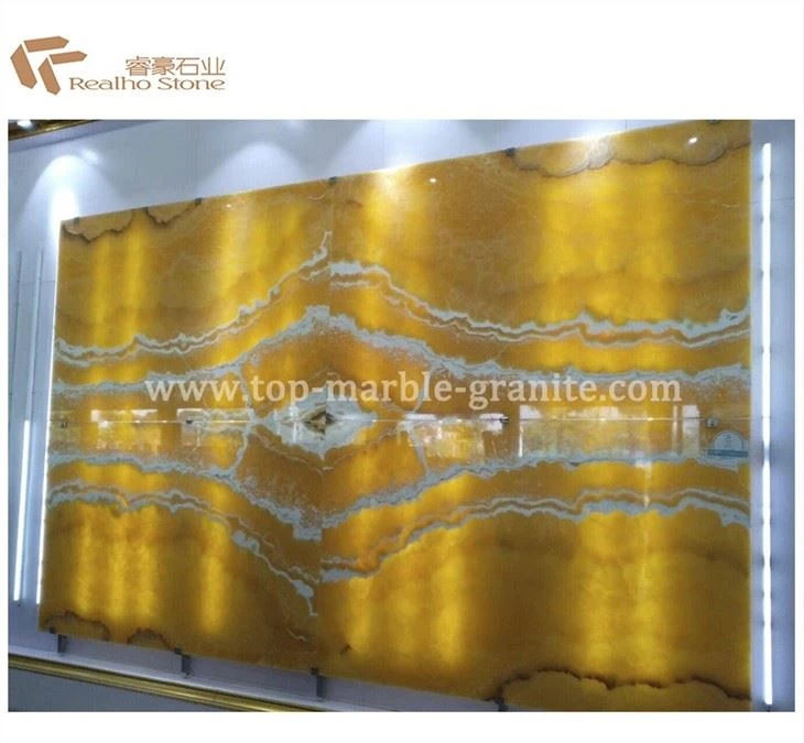 yellow onyx tile