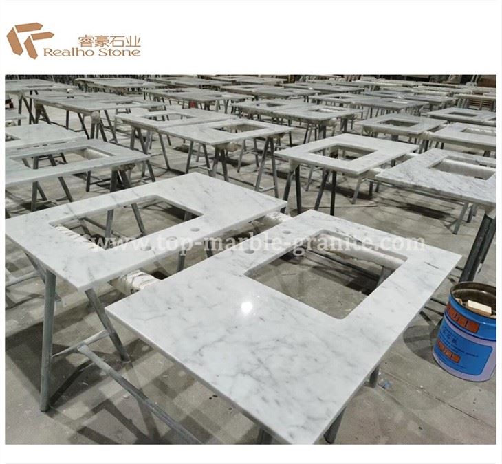 white marble tops