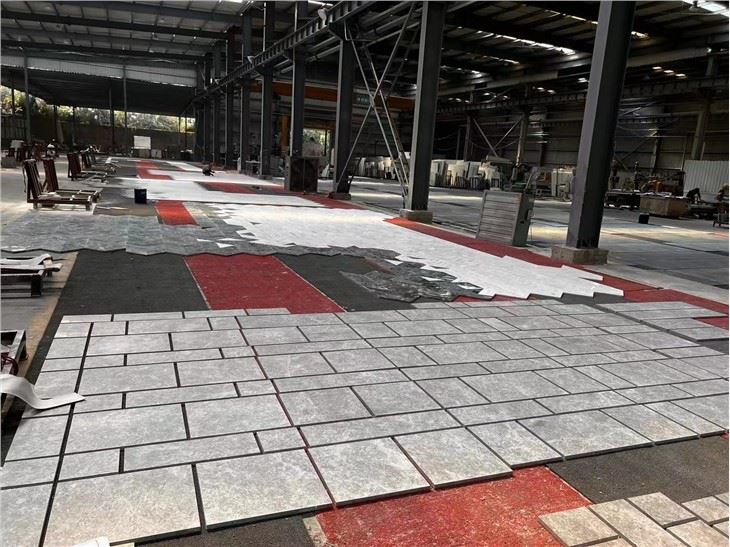 light grey marble tiles